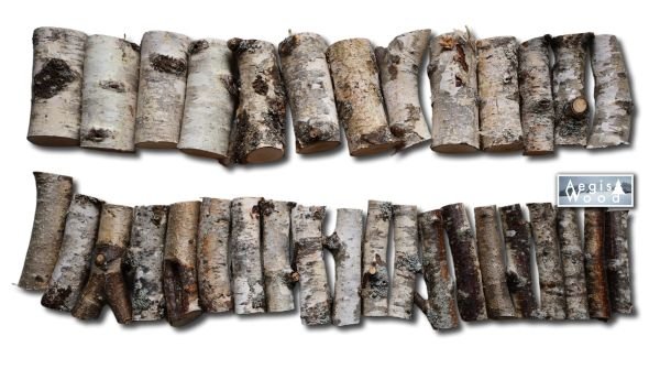 Lot de 33 petits rondins de bouleau naturel ~10 cm, diamètres 1,5 à 5 cm, bois avec écorce pour loisirs créatifs, déco de Noël...
