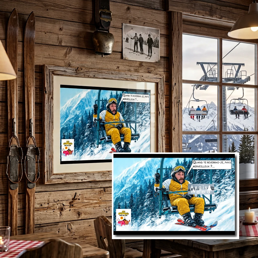 Affiche déco Les Bronzés font du ski – Télésiège culte