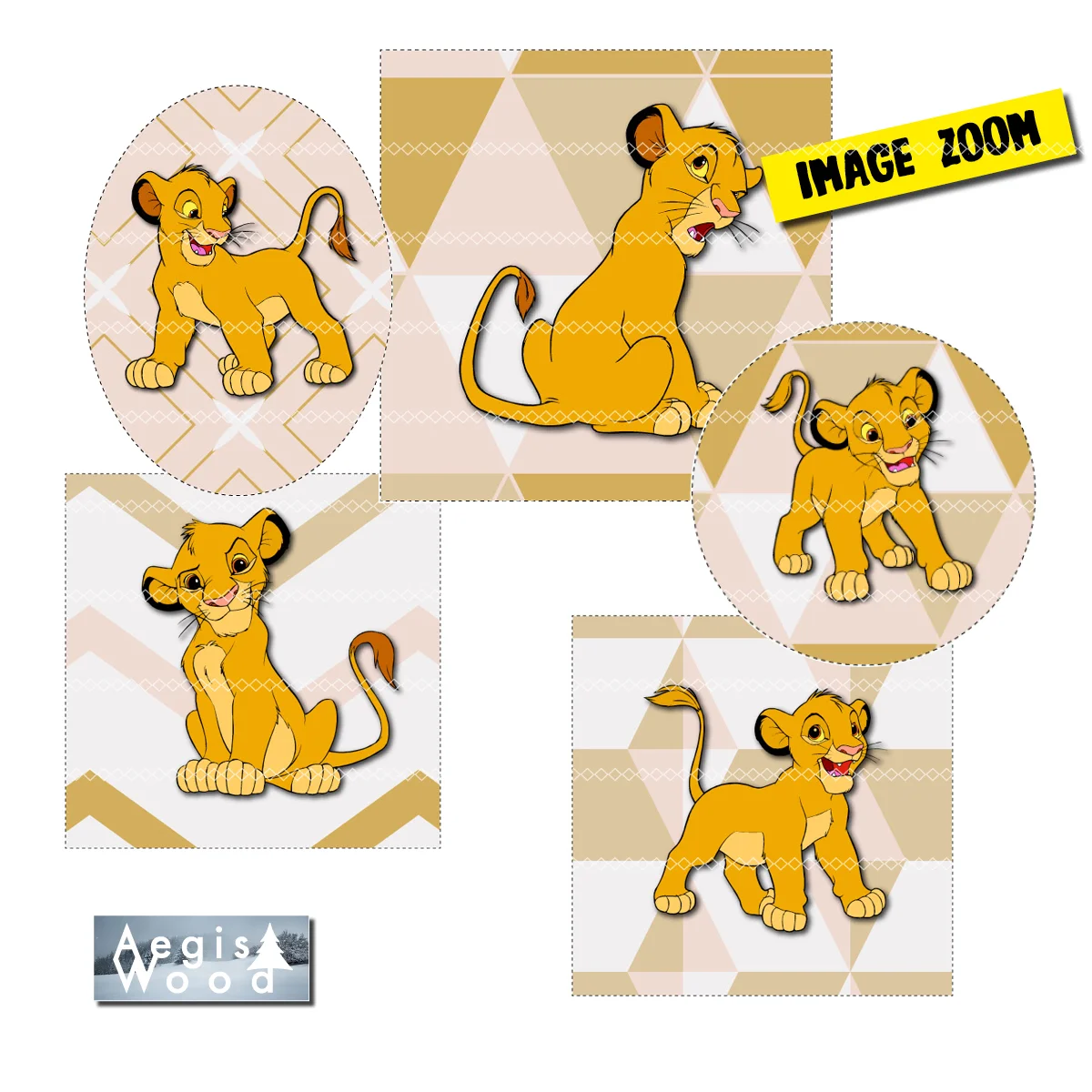 Cabochons Badges Disney • Le Roi Lion • 170 images