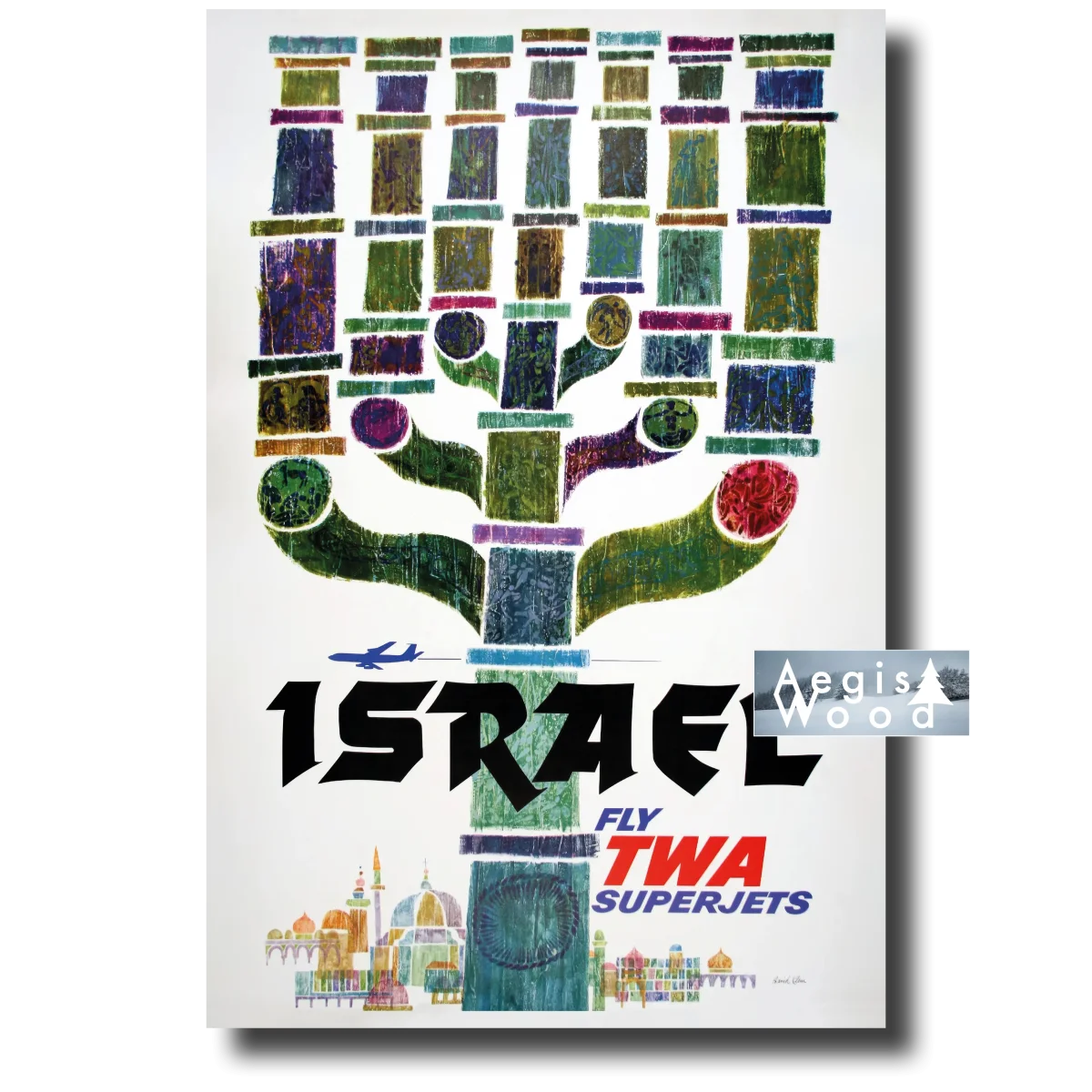 Affiche (reproduction) Israel by TWA – L’Âge d’or du Jet Set