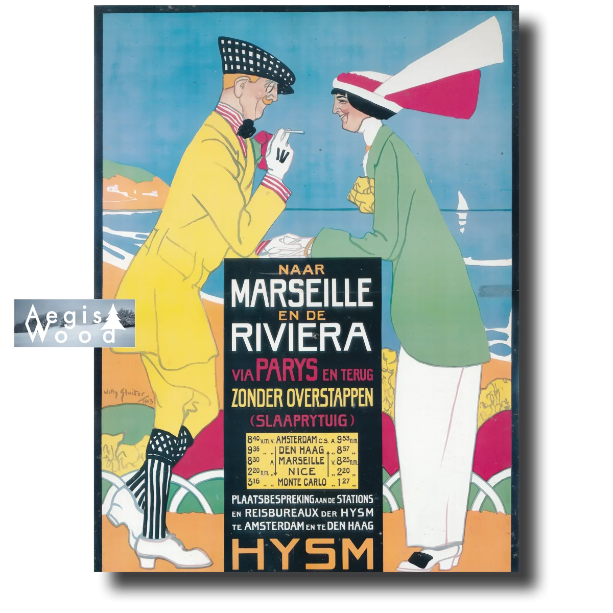 Affiche (reproduction) Marseille Vers la Côte d’Azur sans un seul changement de train !