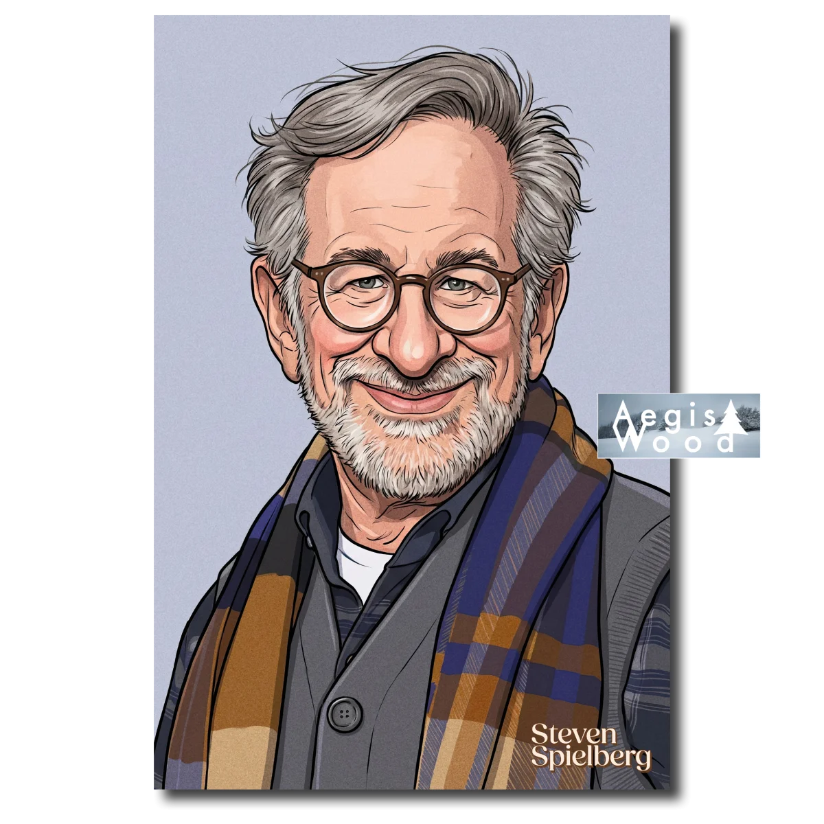 Affiche de Steven Spielberg - Portrait illustré du célèbre réalisateur