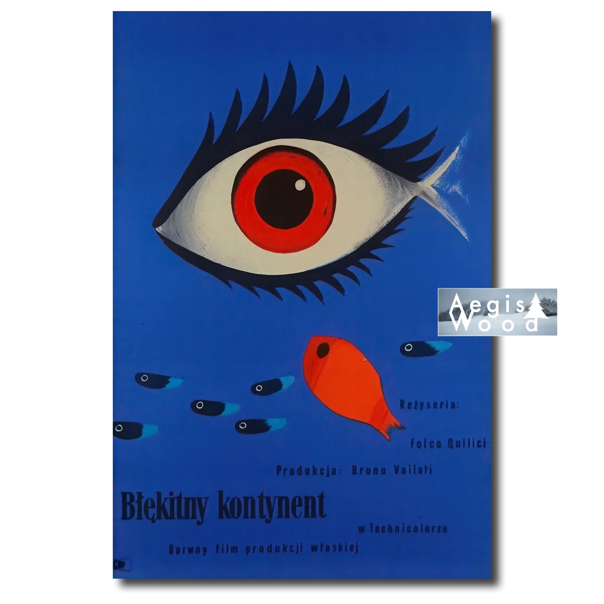 Affiche (reproduction) Błękitny kontynent - Wiktor Górka, 1958, film Folco Quilici