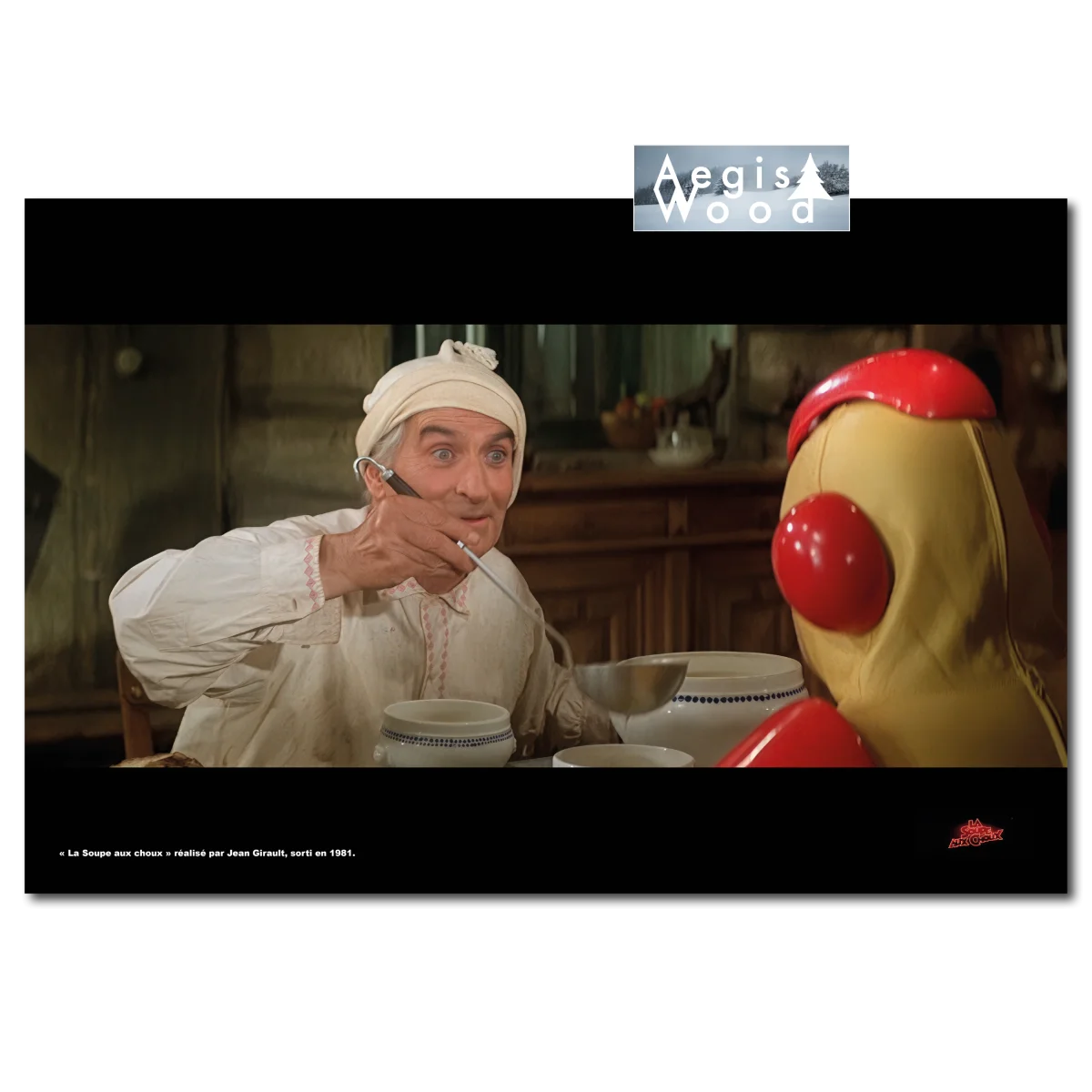 Affiche tirée du film La Soupe aux choux - Girault 1981 - Louis de Funès et l'extraterrestre