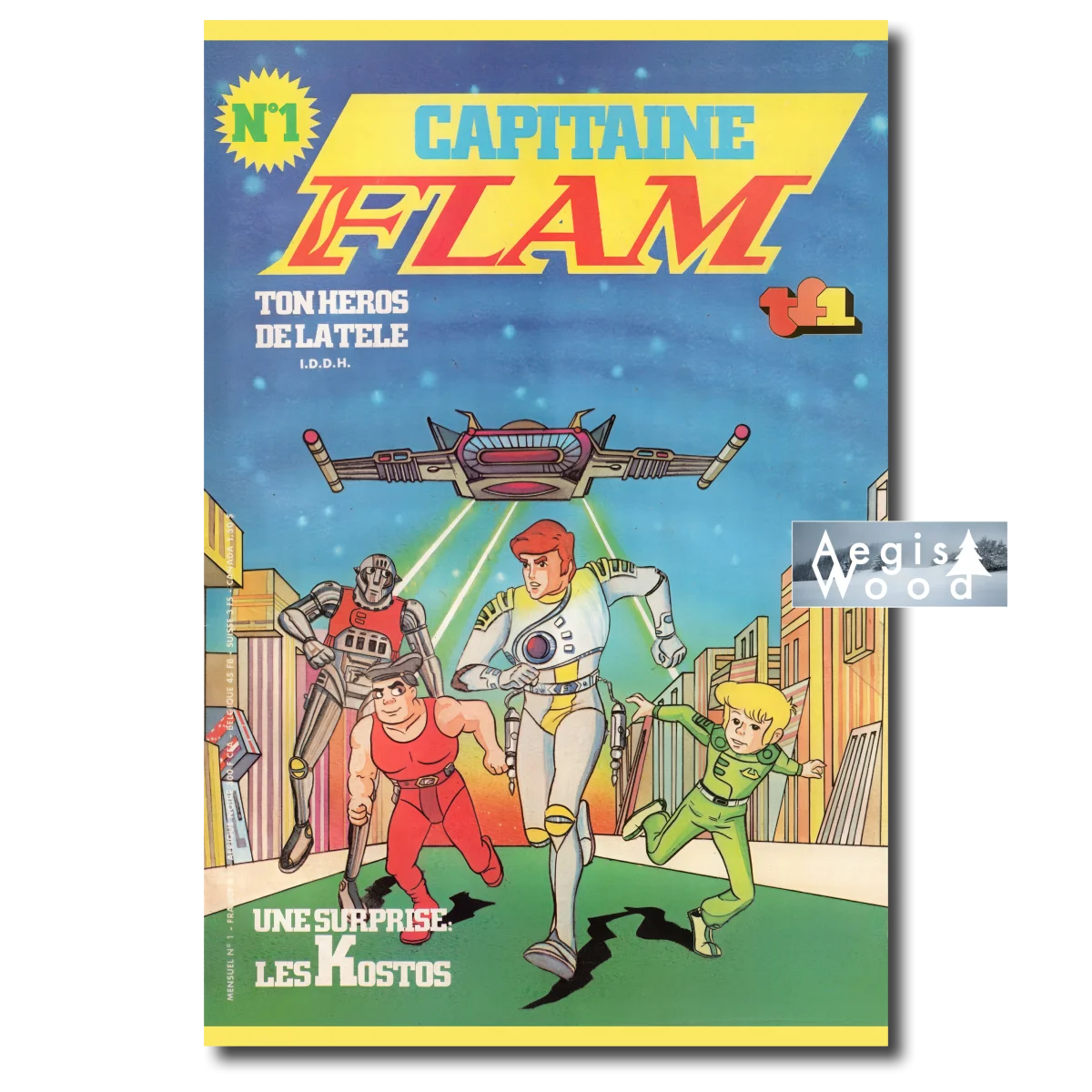 Affiche (reproduction) Capitaine Flam N°1 - Journal TF1 1981, ton héros de la télé