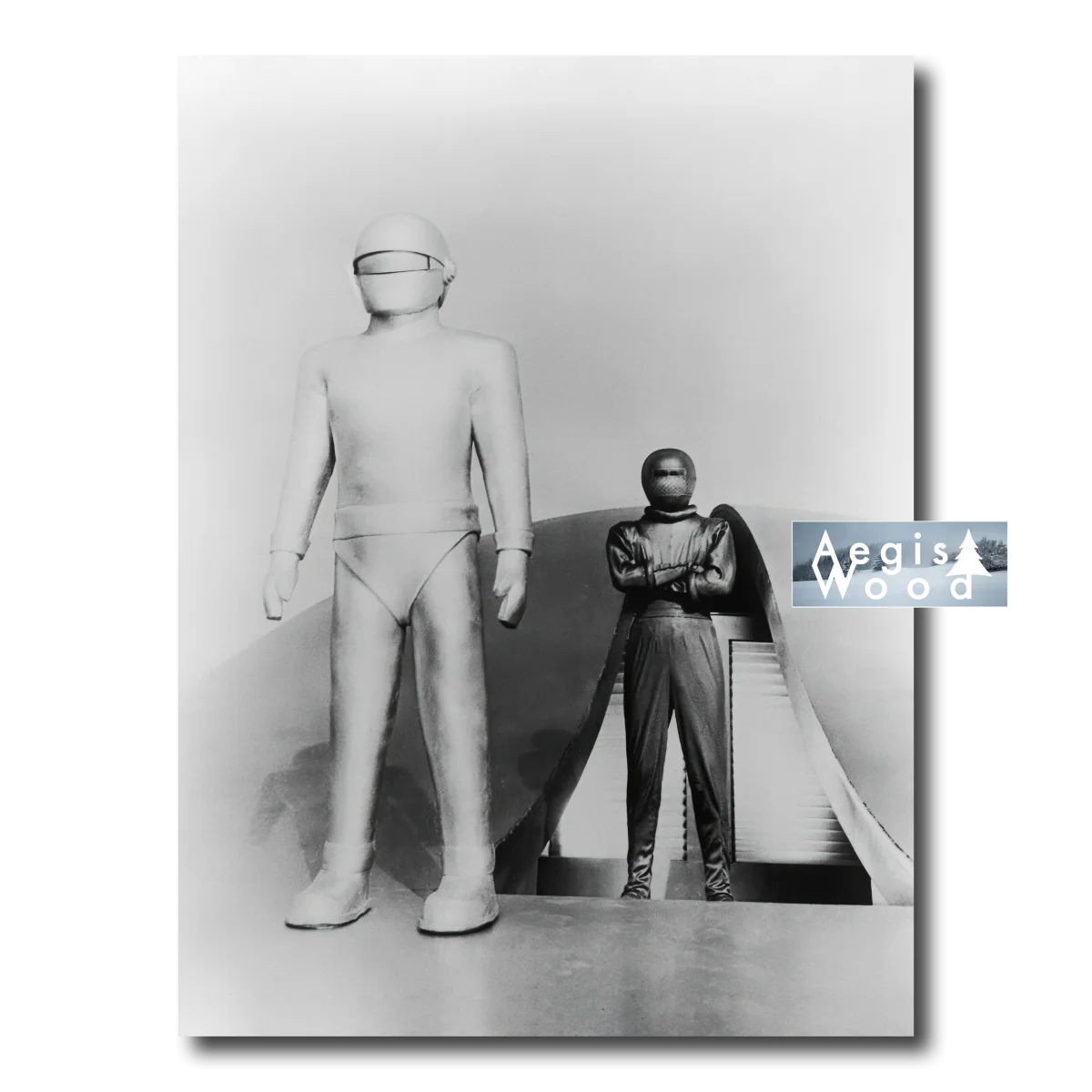 Affiche (reproduction) Le Jour où la Terre s'arrêta - Gort et Klaatu, film de science-fiction 1951