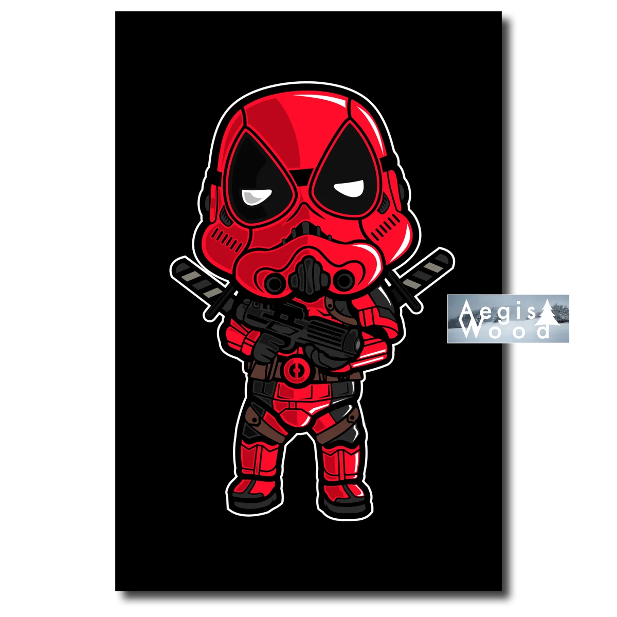 Affiche style dessin animé Deadtrooper. Star Wars