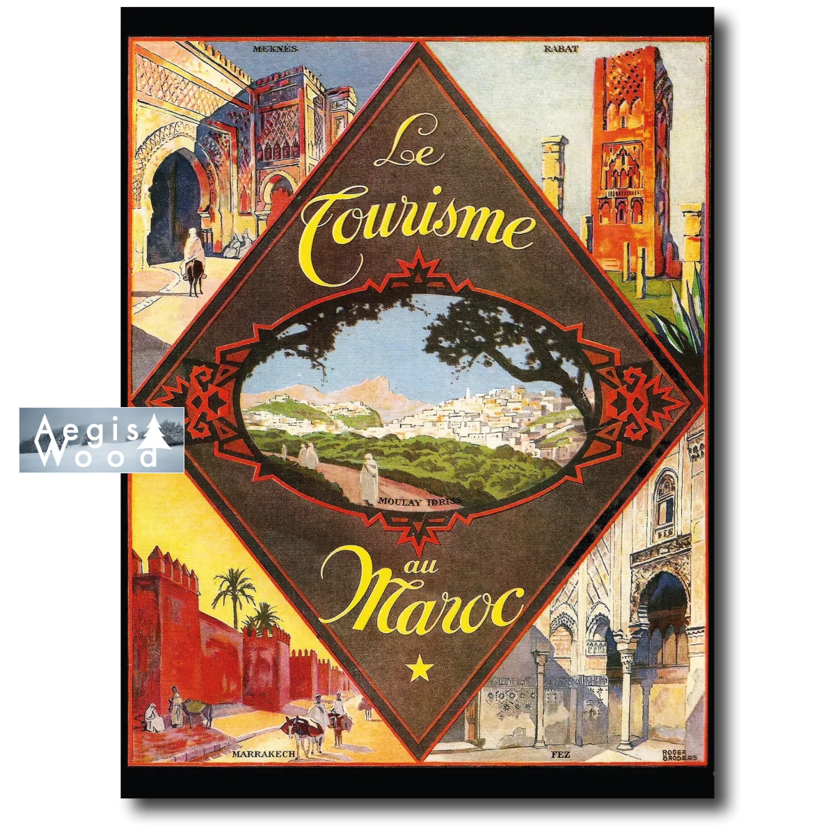 Affiche (reproduction) Le Tourisme au Maroc - Villes impériales Meknes Rabat Marrakech Fez, époque c