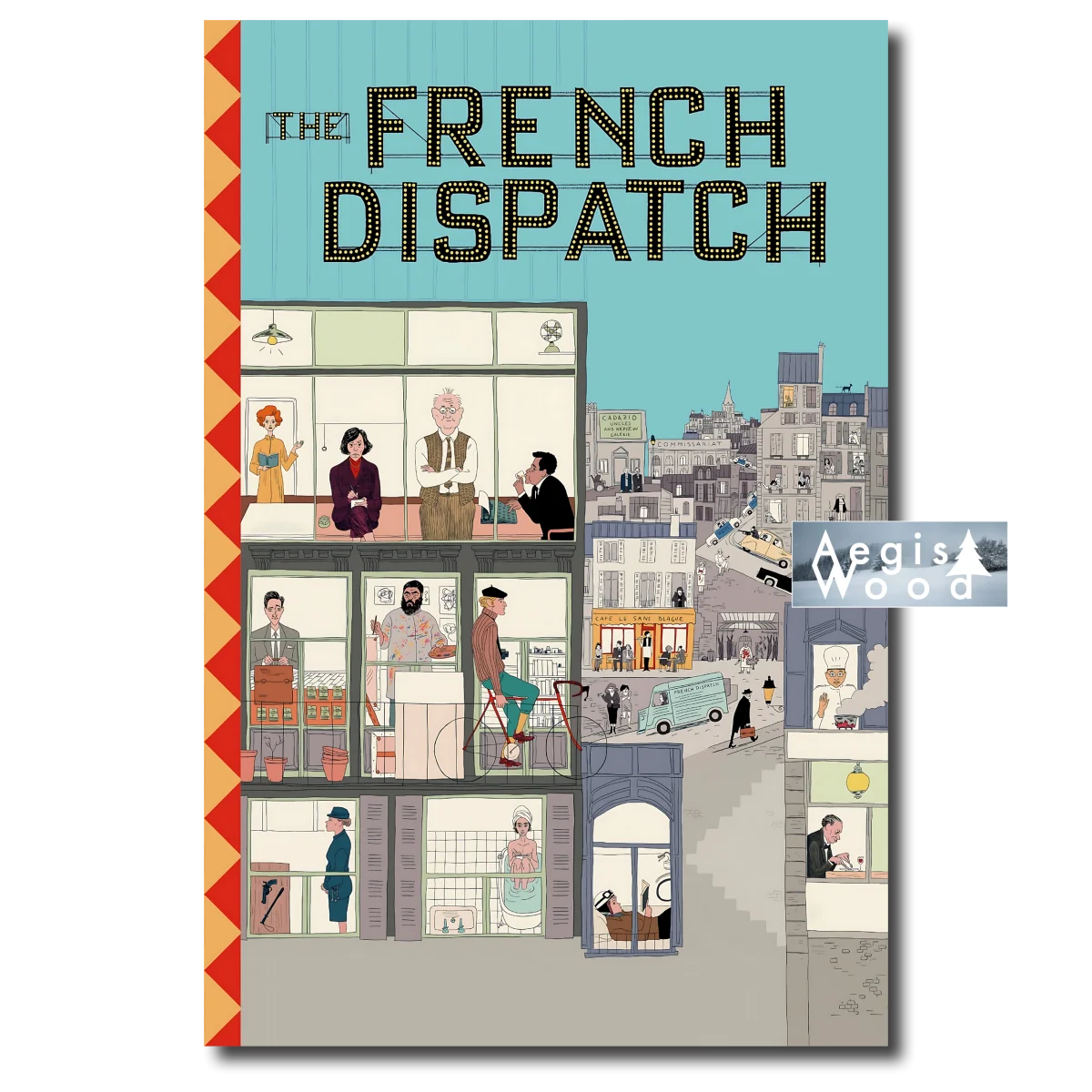 Affiche (reproduction) — The French Dispatch, film de Wes Anderson, affiche illustrée, 2021