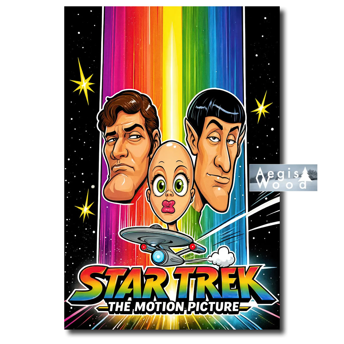Affiche (reproduction) caricature de Start Trek