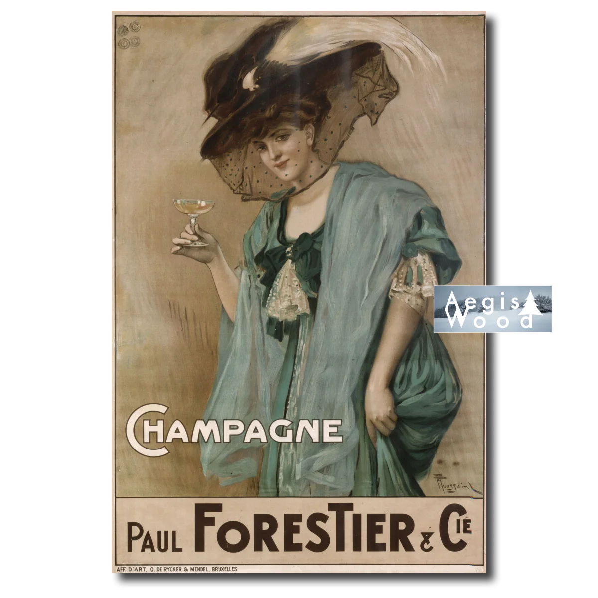 Affiche (reproduction) Champagne Paul Forestier & Cie entre 1895 et 1900