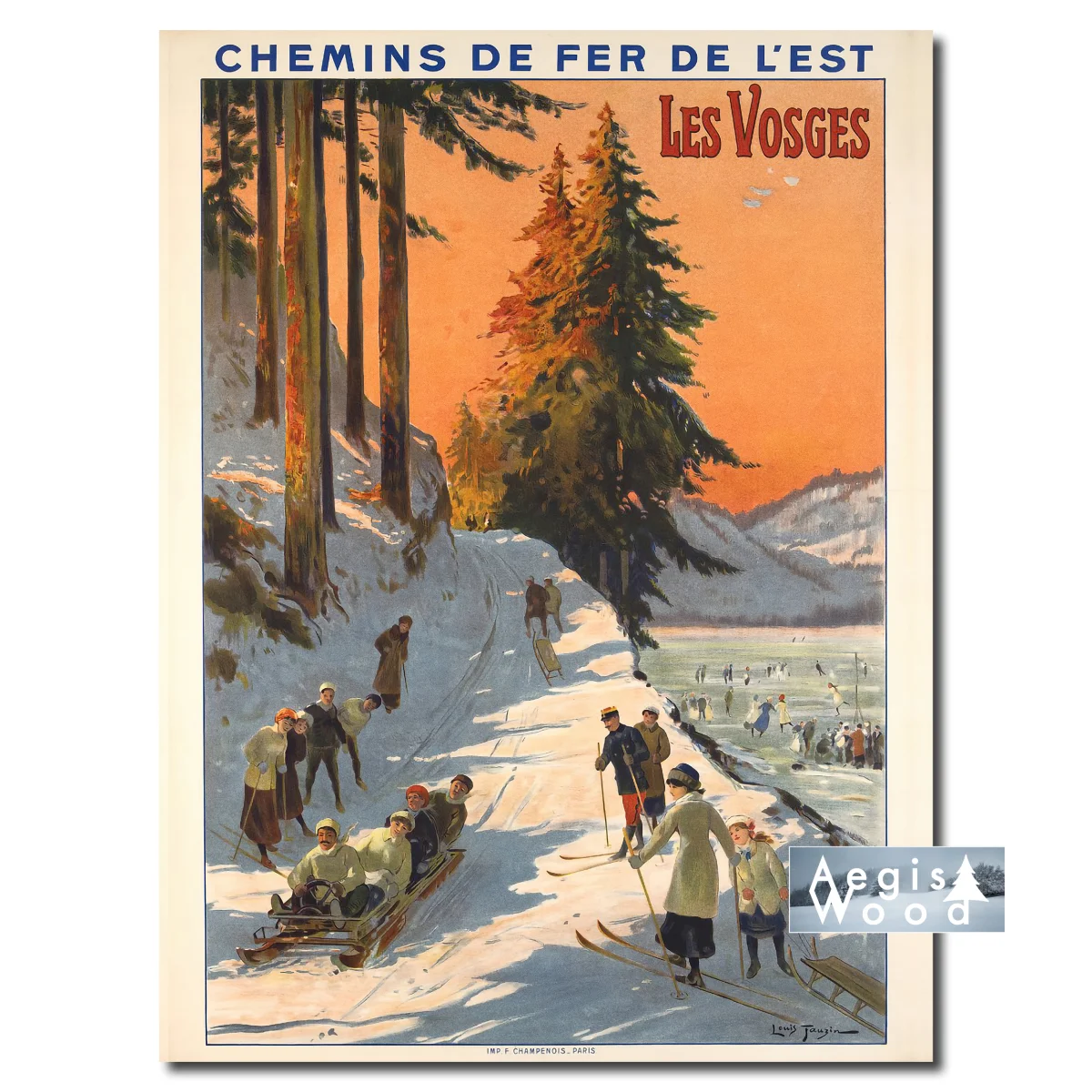 Affiche (reproduction) "Chemins de Fer de l'Est - Les Vosges"