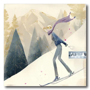 Affiche Élégance alpine : Échappée poétique à ski