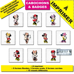 Cabochons Badges Disney • Minnie• 170 images