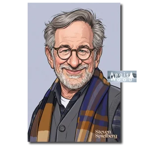Affiche de Steven Spielberg - Portrait illustré du célèbre réalisateur