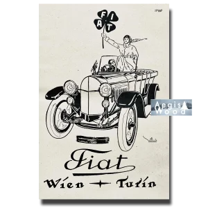 Affiche Vintage Fiat Automobile Classique (reproduction)
