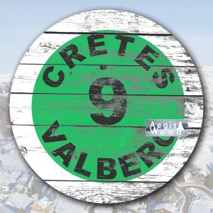 Affiche carrée représentant un panneau de pistes de ski de de la station de ski Valberg