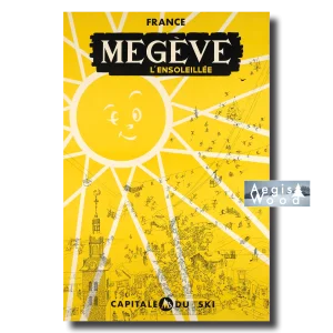Affiche « Megève l’Ensoleillée » — Y. Laty, 1959 (reproduction)