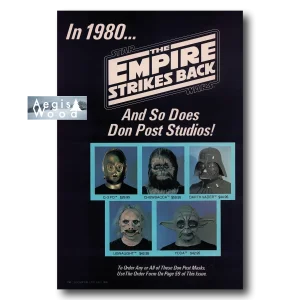 Affiche (reproduction) The Empire Strikes Back - Don Post Studios Masks 1980, Star Wars