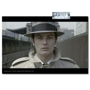 Affiche tirée du film Le Samouraï - Alain Delon en clair-obscur, Melville 1967