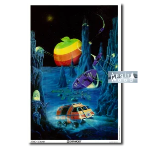 Affiche (reproduction) Stardate 6502 - Art Huff pour Datamost 1983, Apple II, MOS 6502