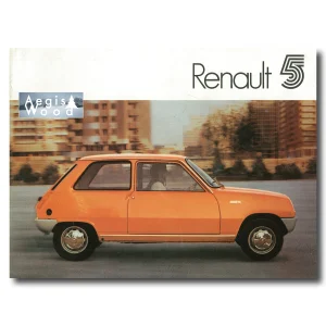 Affiche (reproduction) Renault 5 - Brochure orange années 1970, voiture française iconique