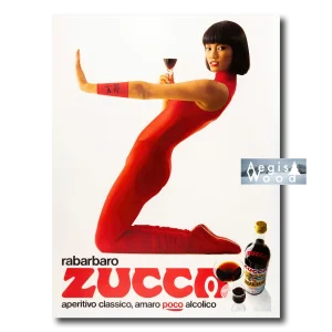 Affiche (reproduction) Rabarbaro Zucca - Aperitivo classico amaro poco alcolico, années 1970-80