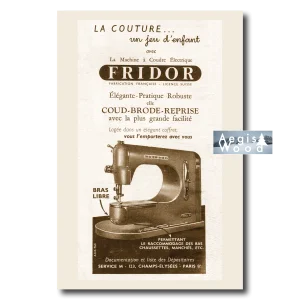 Affiche (reproduction) Fridor Machine à Coudre Électrique - Française, années 1950