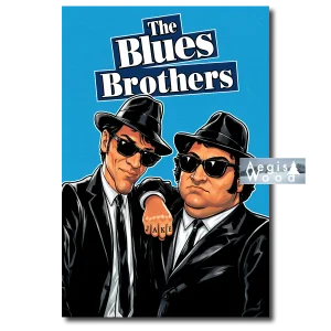 Affiche (reproduction) — The Blues Brothers, comédie musicale de John Landis, caricature, 1980