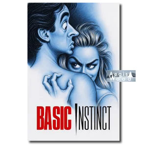Affiche (reproduction) — Basic Instinct, caricature illustrée du thriller de Paul Verhoeven, 1992