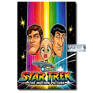 Affiche (reproduction) caricature de Start Trek