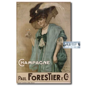 Affiche (reproduction) Champagne Paul Forestier & Cie entre 1895 et 1900