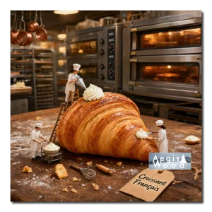 Affiche "Croissant Français" Miniatures de Pâtissiers