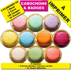 IMAGES POUR CABOCHONS & BADGES : macarons