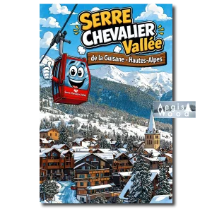Affiche "Serre Chevalier Vallée" Télécabine Souriante