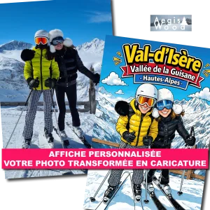 Affiche personnalisée d'après votre photo : style caricature