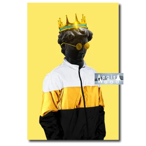 Affiche "David Bitcoin King" Buste Antique Streetwear