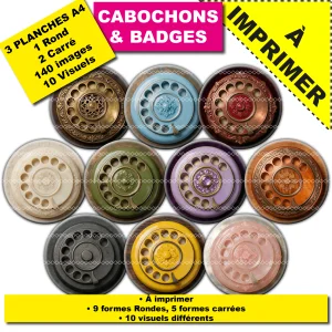 IMAGES POUR CABOCHONS & BADGES : cadrans téléphoniques vintages