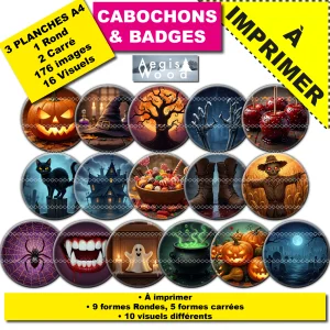 IMAGES POUR CABOCHONS & BADGES : Halloween