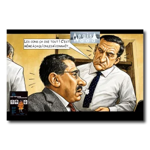Affiche — caricature scène du film "Les Tontons flingueurs" 1963 - Illustration Parodique